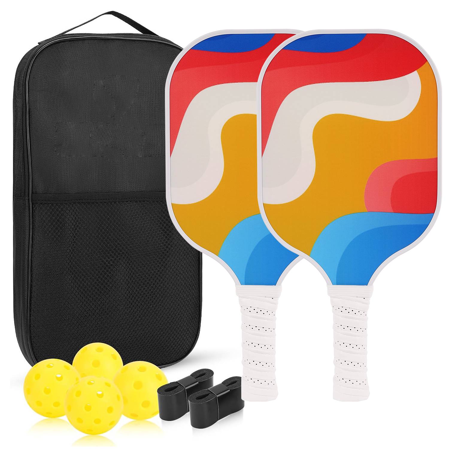 Carbon fiber set [Rainbow strip] 2 shots+4 ball+2 hand glue +1 bag